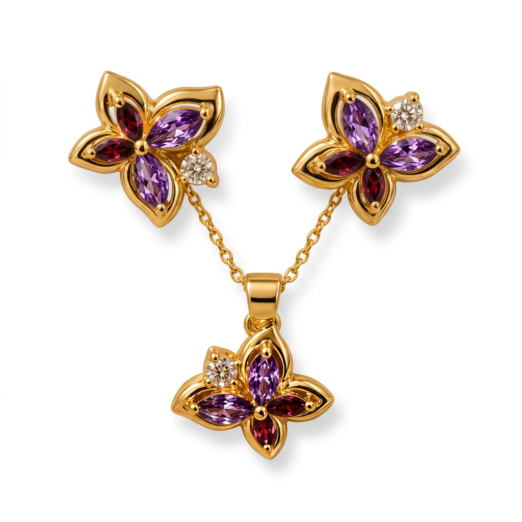 The "Paloma" Butterfly Necklace Set - Danielle Emon
