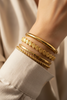 Ghana gold plated medallion bangle stacked bangle styling