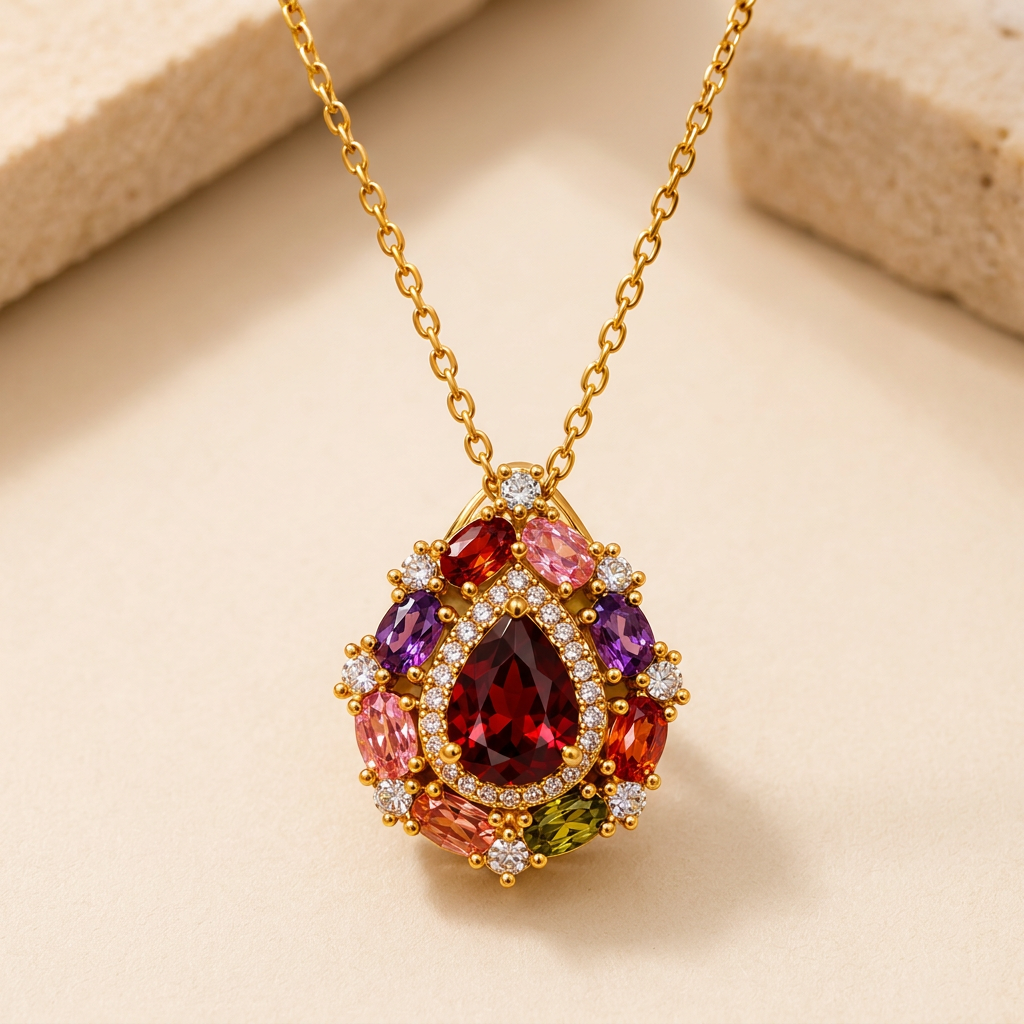 The "Josephine" Multi-Stone Necklace Set - Danielle Emon
