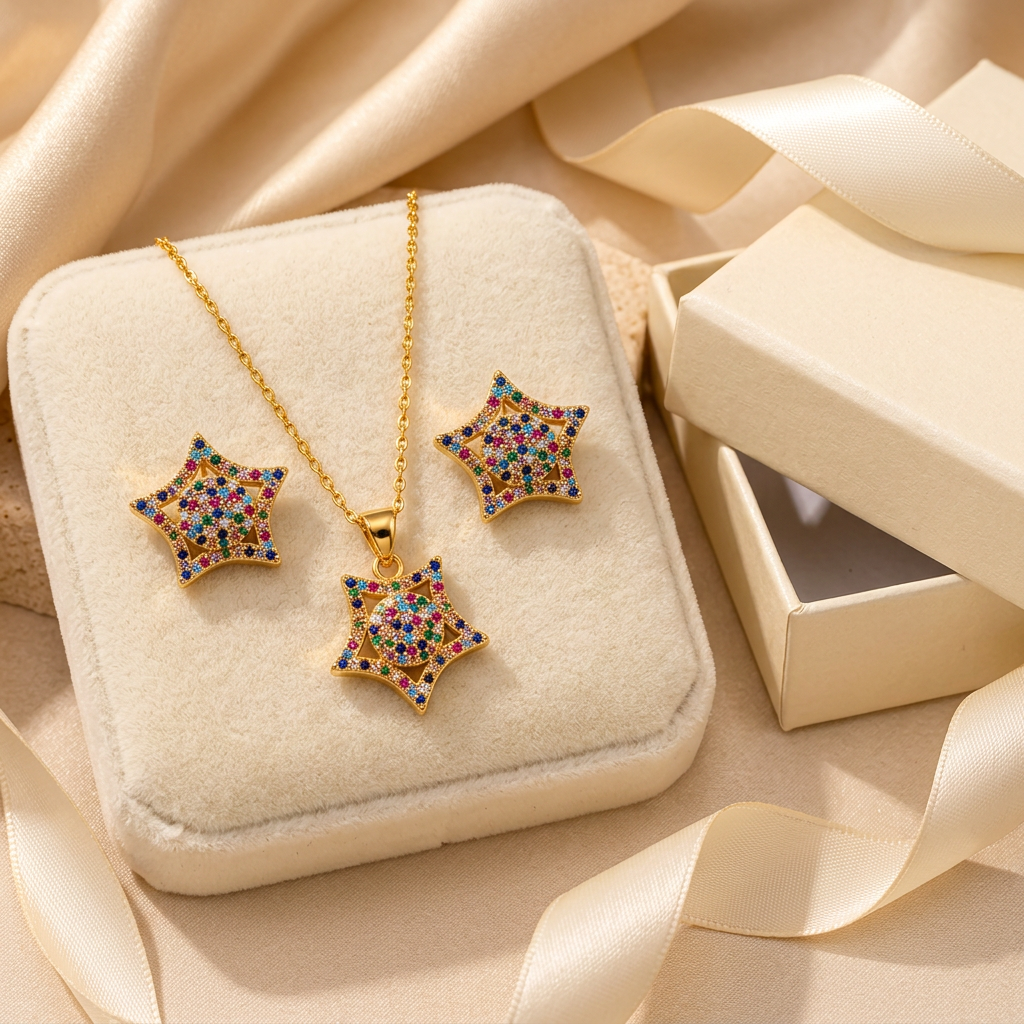 The "Estelle" Star Necklace Set - Danielle Emon