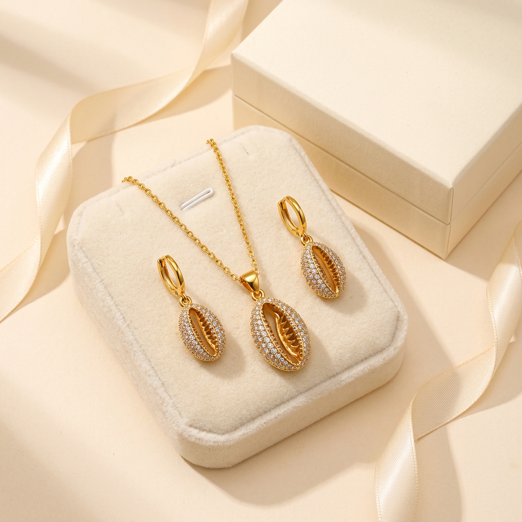 Cowrie Shell Necklace Set - Danielle Emon