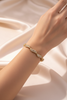 Milan diamond pavé gold link bracelet on-wrist lifestyle