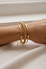 Venice gold mesh cuff bracelet stacked bracelet styling