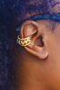 Kai gold multi-strand braided ear cuff on cartilage lifestyle shot