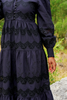 Danso Eyelet Victorian Dress - close-up eyelet lace trim puff sleeve detail