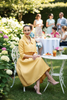 Julia Yellow Two-Piece Set - upscale brunch garden party seated