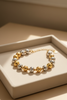 Oslo two-tone diamond-cut ball bracelet cream velvet tray display