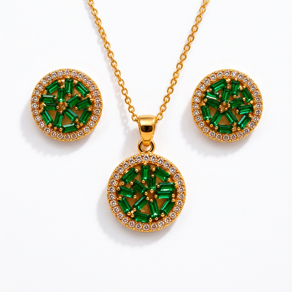 The "Beatrice" Stone Necklace Set - Danielle Emon