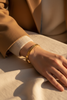 Anaya gold engraved bangle bracelet elevated everyday styling
