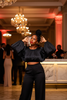 Juliette Sateen Crop Top - styled with wide-leg trousers evening event