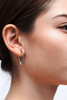 Billie silver triangle hoop earrings side profile showing full geometric shape