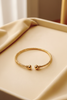 Kennedy gold twisted rope cuff bracelet cream velvet tray display