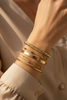 Capri two-tone twisted rope bangle bracelet stacked bracelet styling