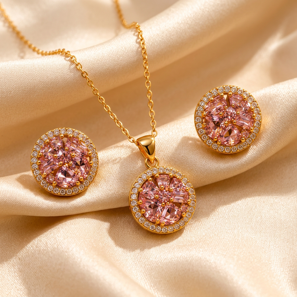 The "Beatrice" Stone Necklace Set - Danielle Emon