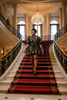 Gabrielle Dress - red carpet grand hotel staircase
