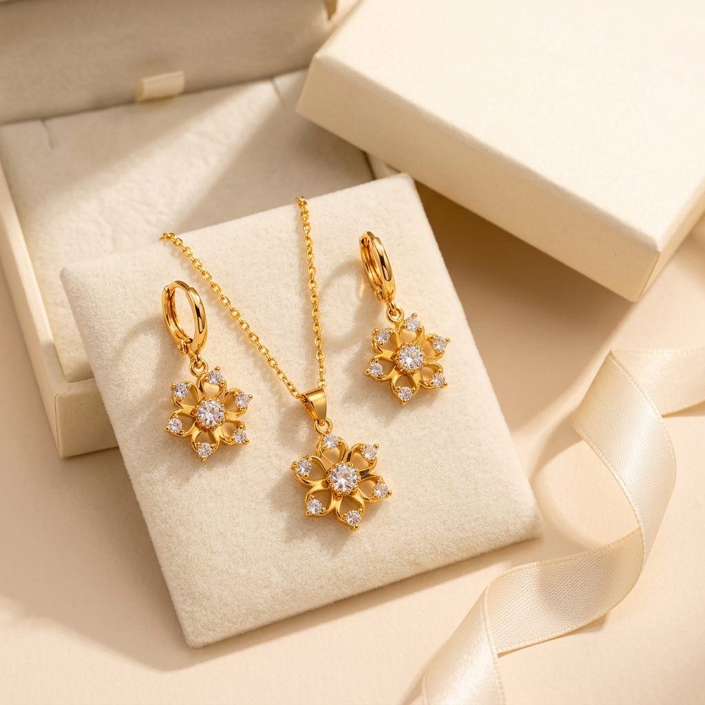 The "Arurelia" Floral Necklace Set - Danielle Emon