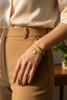 Doha two-tone gold bangle elevated everyday styling