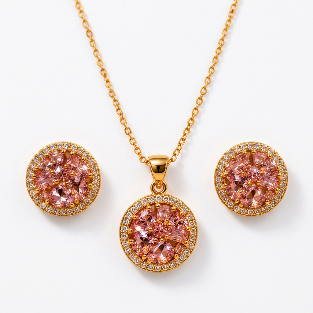 The "Beatrice" Stone Necklace Set - Danielle Emon