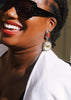 Kwamina Red & Gold Statement Earrings – Vintage Inspired Bold Alloy Earrings - Danielle Emon