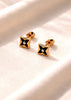 Lisbon Gold Motif Stud Earrings – Stainless Steel Luxury Everyday Earrings - Danielle Emon