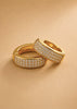 Prague Gold Plated Lab Grown Diamond Hoop Earrings – Tarnish Free Hypoallergenic Luxury Jewelry