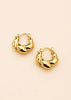 Provence Mini Gold Plated Hoop Earrings – Twisted Tarnish-Free Hoops - Danielle Emon