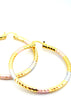 Round gold Plated Tri Color Hoops