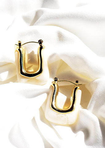 The "Kosi" resin Square Hoops - Danielle Emon