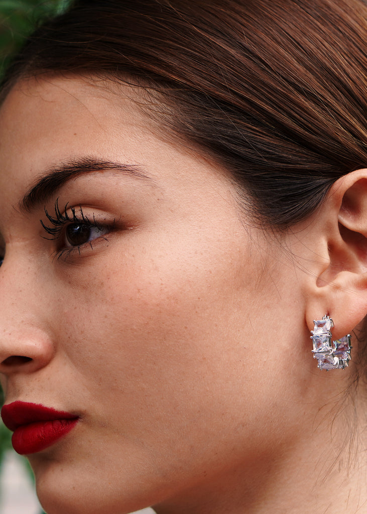 The "Kennedy" Stone hoops - Danielle Emon