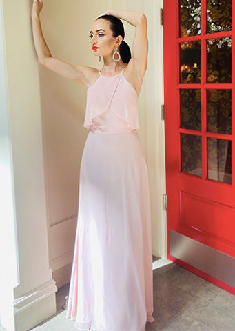 The "Lucy" Sleeveless Two Piece Gown