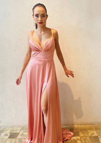 The "Lucy" Sleeveless Two Piece Gown