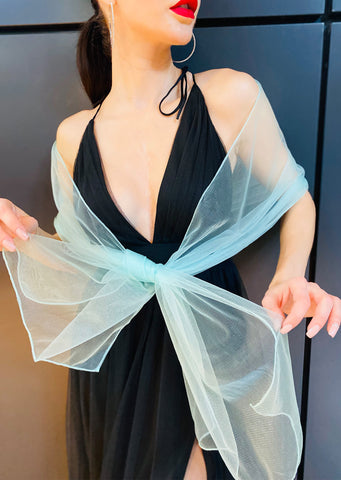 The “Valentina” Sheer Gray Shawl